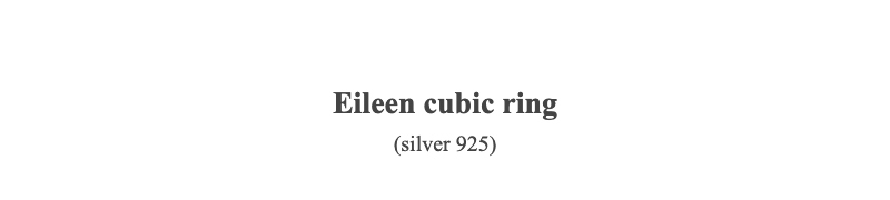 Eileen cubic ring(silver 925)